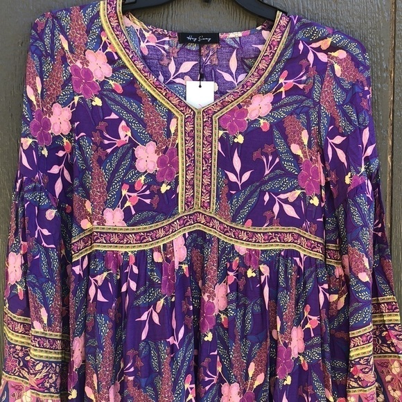 Hey Samy Floral Boho Maxi Dress Size S NWT - Picture 4 of 10